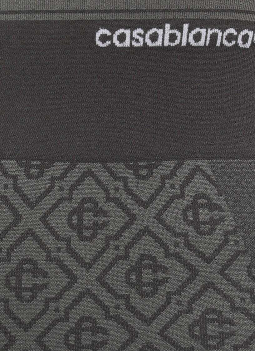Casablanca Black Seamless Monogram Leggings