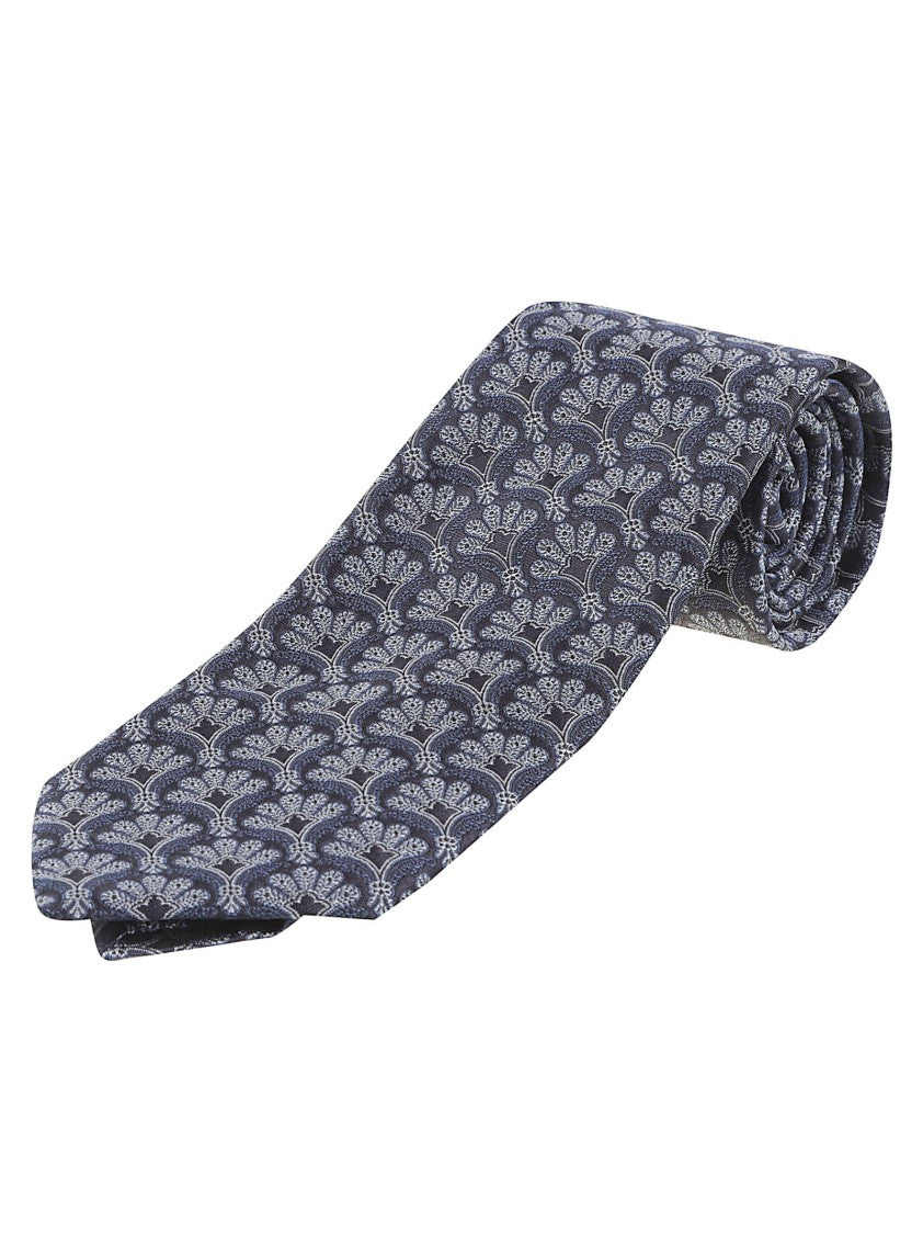 Etro Floral Patterned Silk Tie