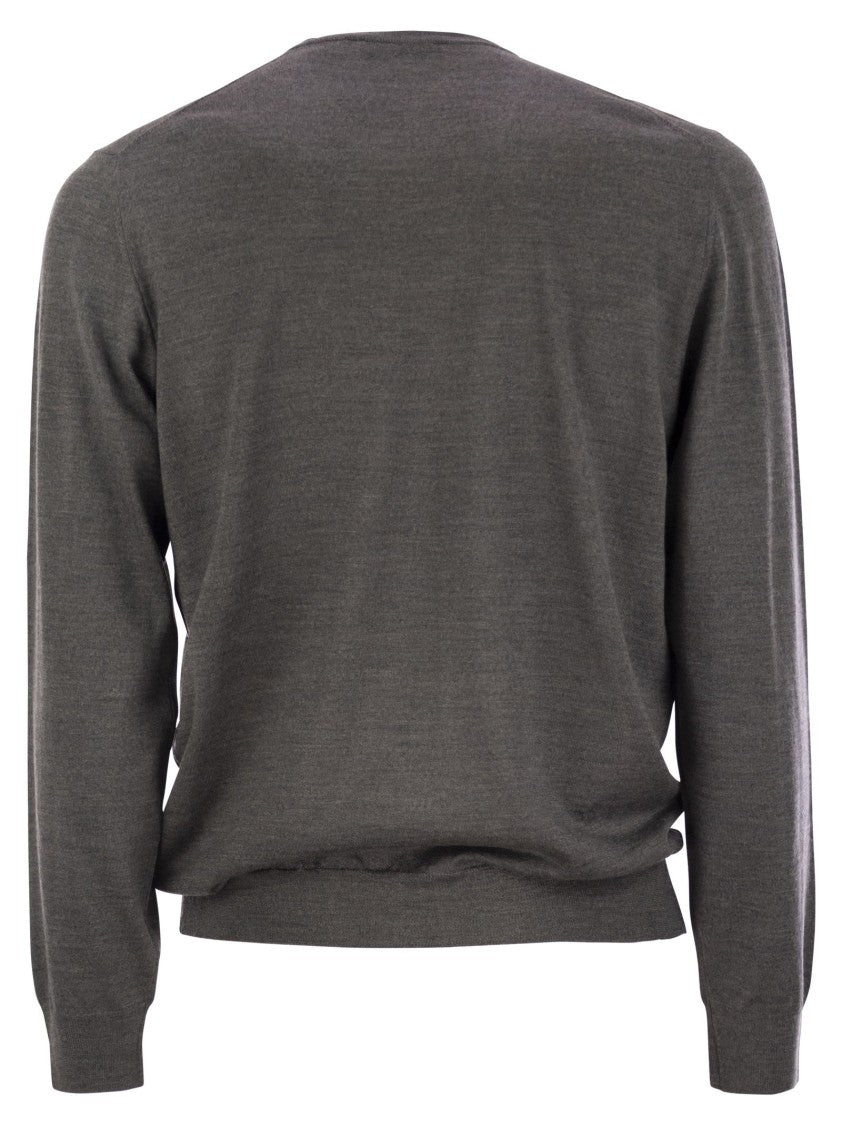 Fedeli Crew-Neck Sweater In Virgin Wool