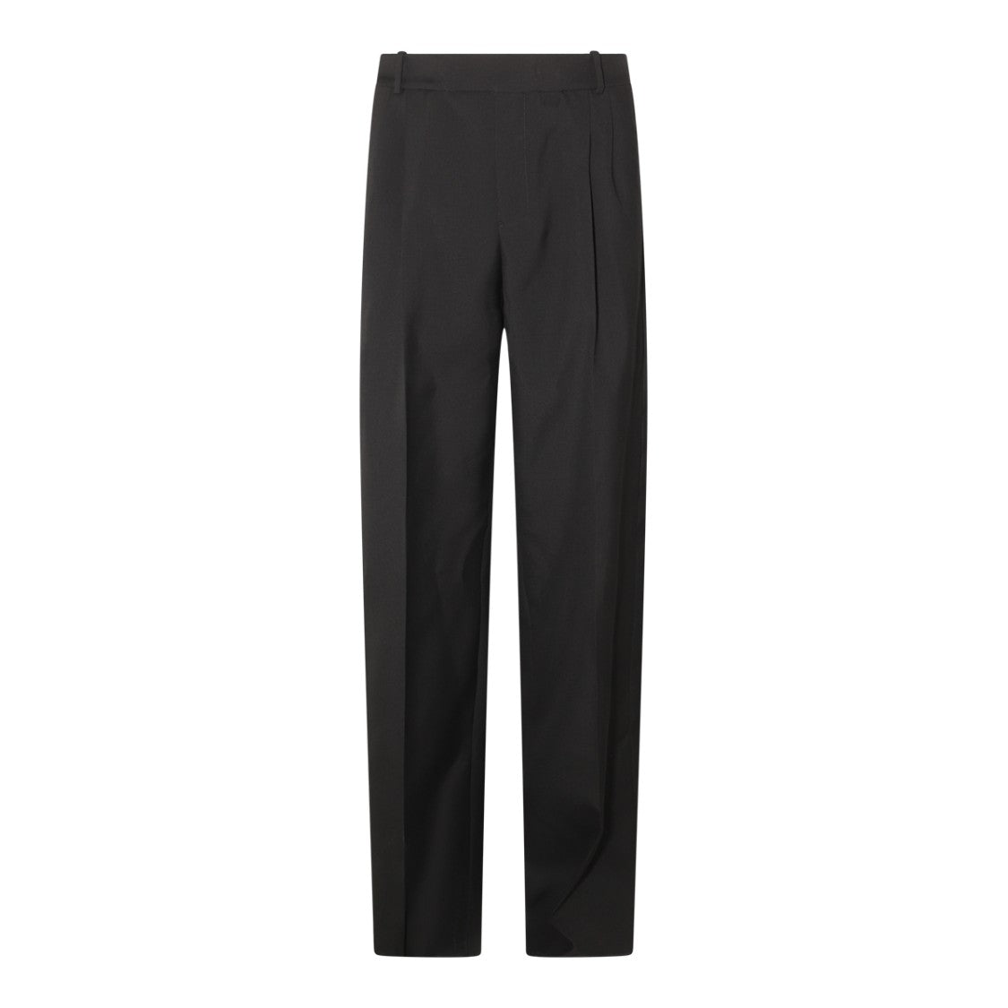 Alexander Mcqueen High-Waisted Black Wool Trousers With Tailored Fit