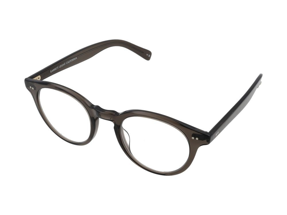 Garrett Leight Rounded Black Keyhole Bridge Optical Glasses