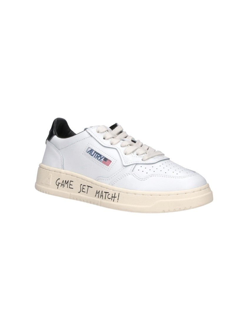 Autry White Medalist Leather Sneakers