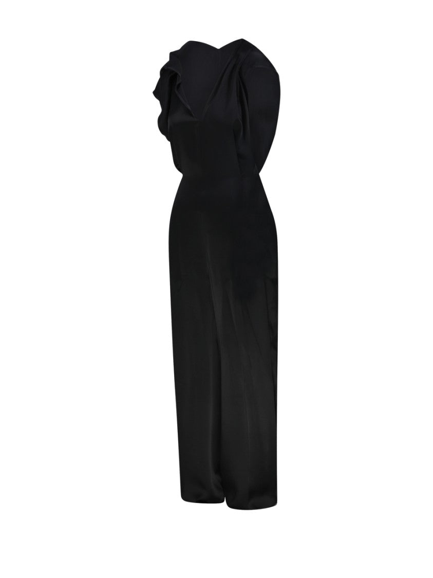 Victoria Beckham Draped Pleat Detail Jumpsuit