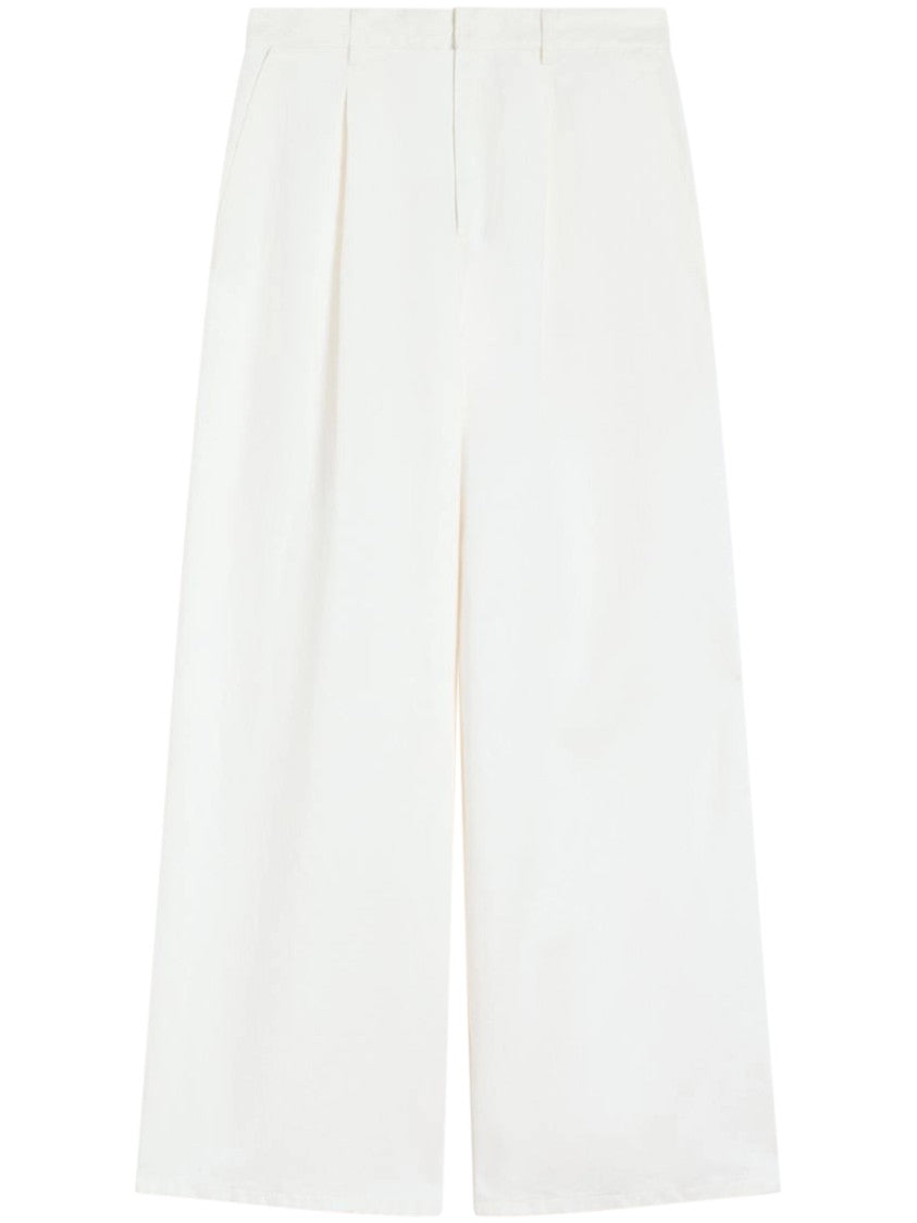 Max Mara Wide-Leg Trousers With High Waist And Front Pleats