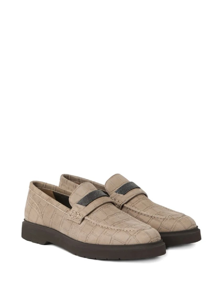 Brunello Cucinelli Textured Slip-On Shoes