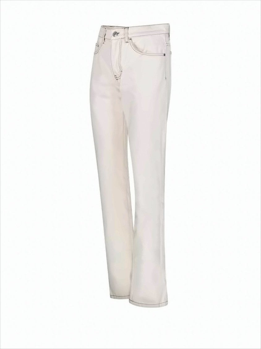 Ami Straight-Leg Denim Pants With Classic Five-Pocket Design