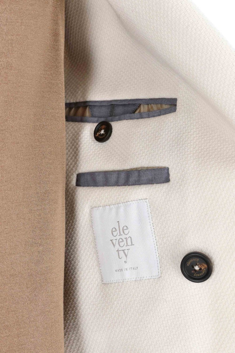 Eleventy Double-Breasted Cotton Comfort Knitted Jacket