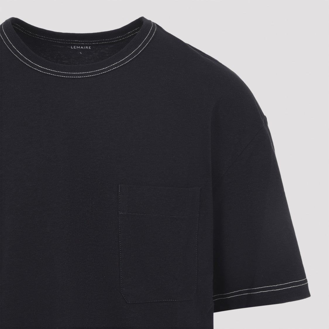 Lemaire Urchin Blue Cotton Boxy Short Sleeves T-Shirt