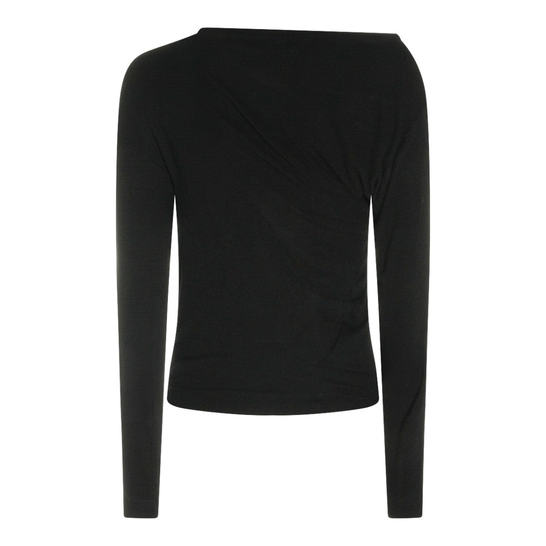 Vivienne Westwood Black Stretch Hebo Top With Asymmetric Neckline