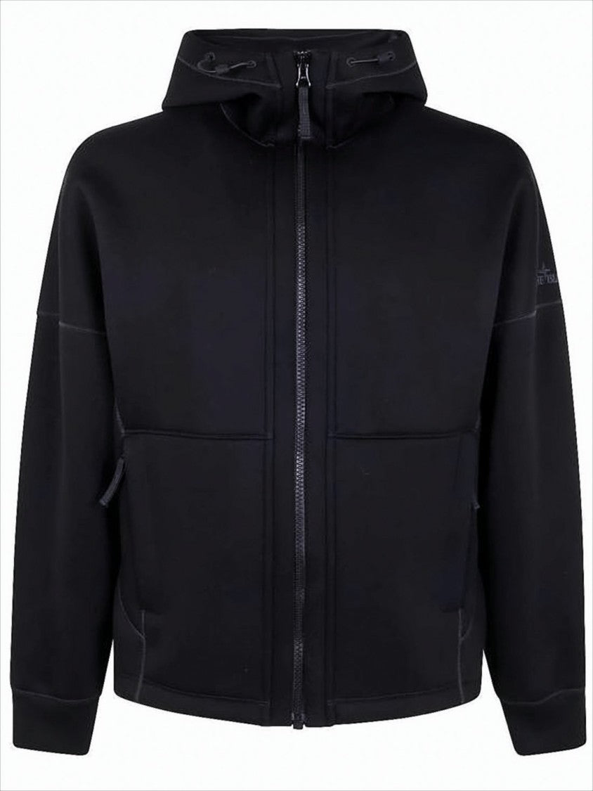 Stone Island Minimalist Black Hooded Jacket