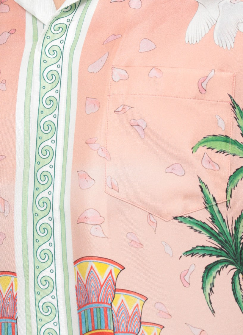 Casablanca Pink Ethereal Silk Casual Shirt
