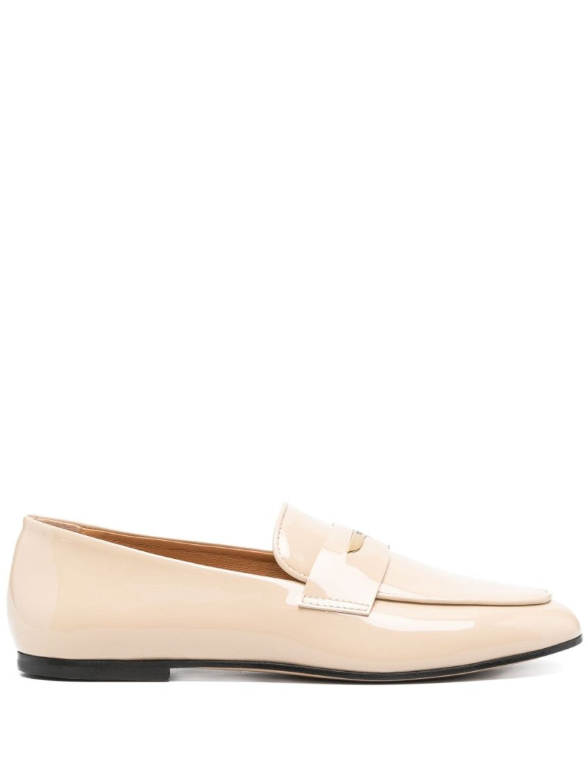 Tod's Almond Beige Penny Slot Branded Flats
