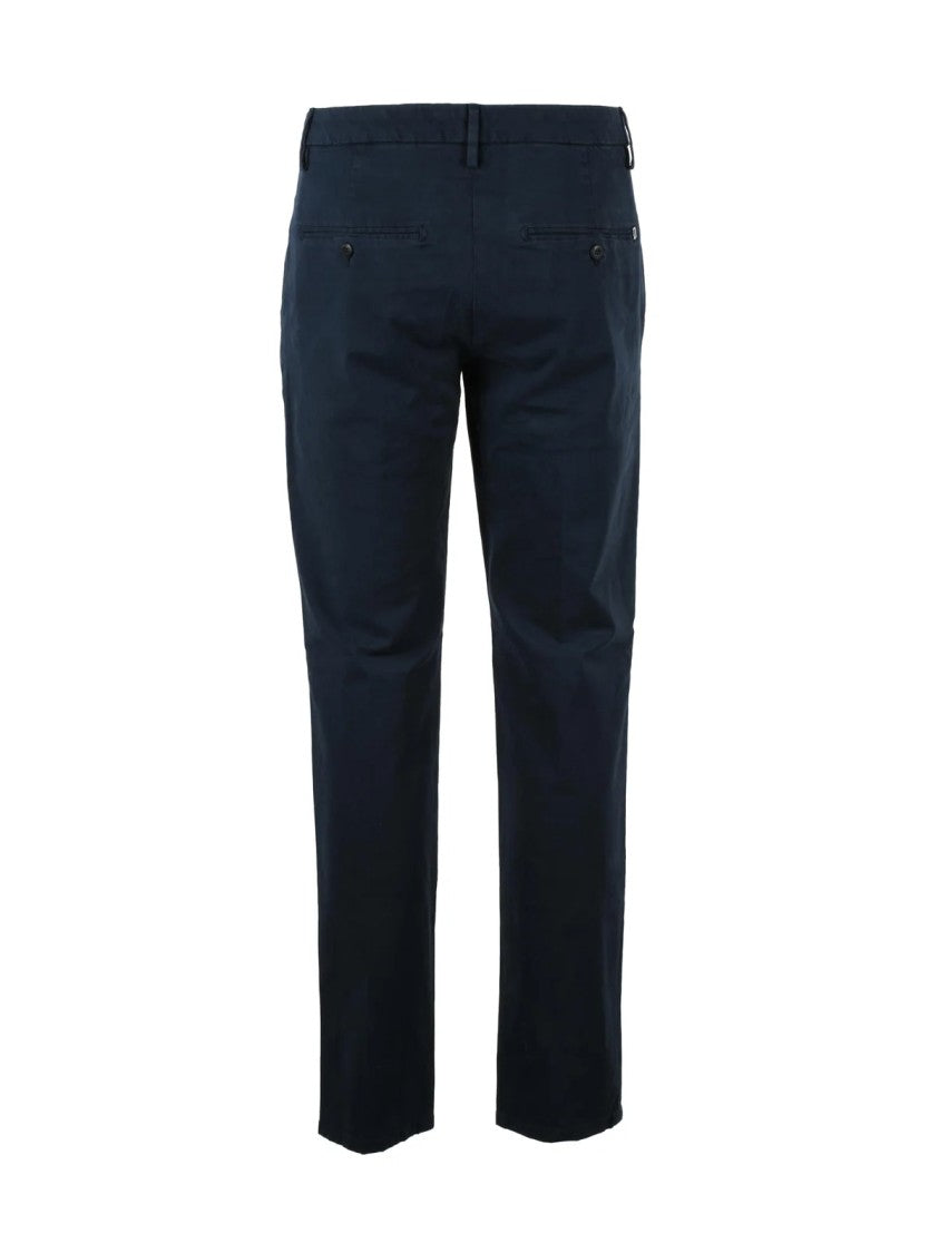 Dondup Blue Spiritissimo Tailored Stretch Cotton Trousers