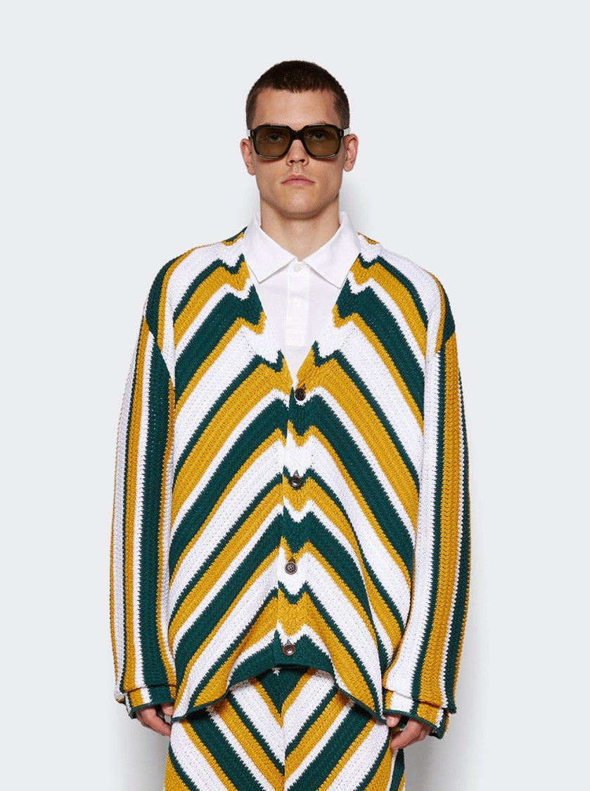 Marni Chevron Crochet Cardigan