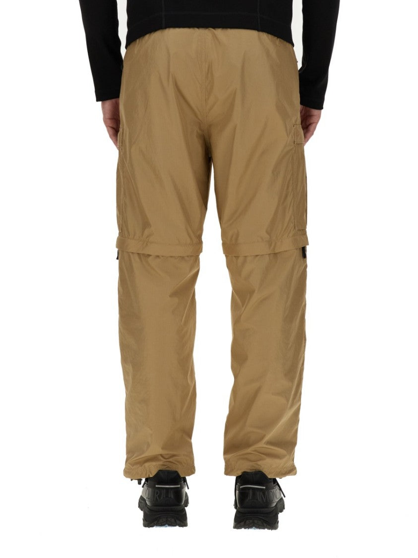 Moncler Grenoble Convertible Brown Cargo Pants With Versatile Pocket Design