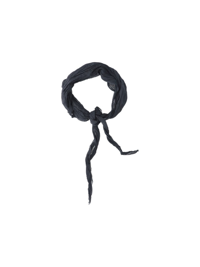 Ami Paris Textured Crinkle-Effect Scarf With Front Knot Detail