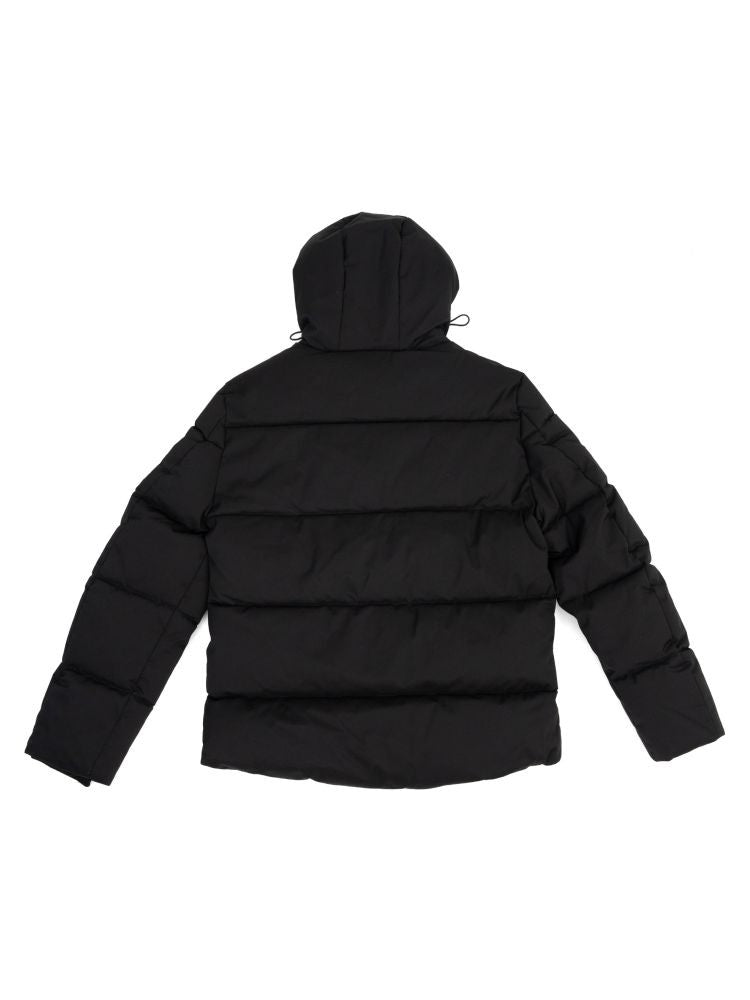Sergio Moretti Padded Black Jacket With Quilted Design And Functional Pockets