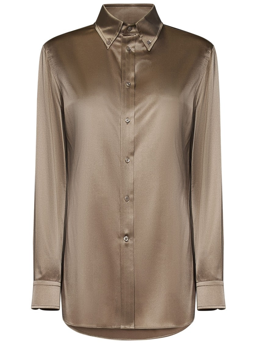 Polo Ralph Lauren Silk Shirt With Classic Button-Down Front