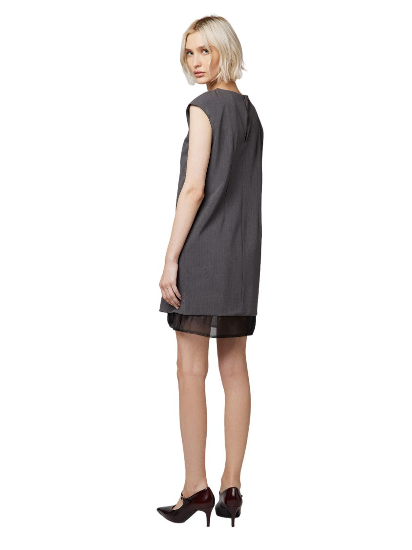 Alpha Studio Layered Hem Mini Dress