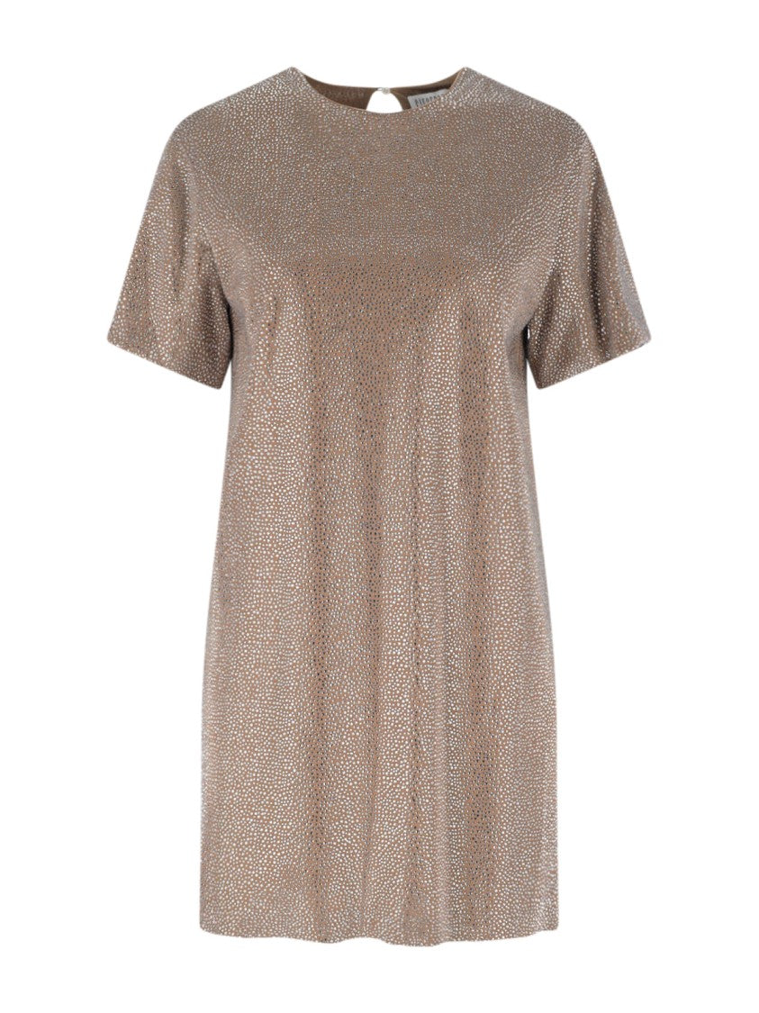Giuseppe Di Morabito Mini Dress With Strass – Brown