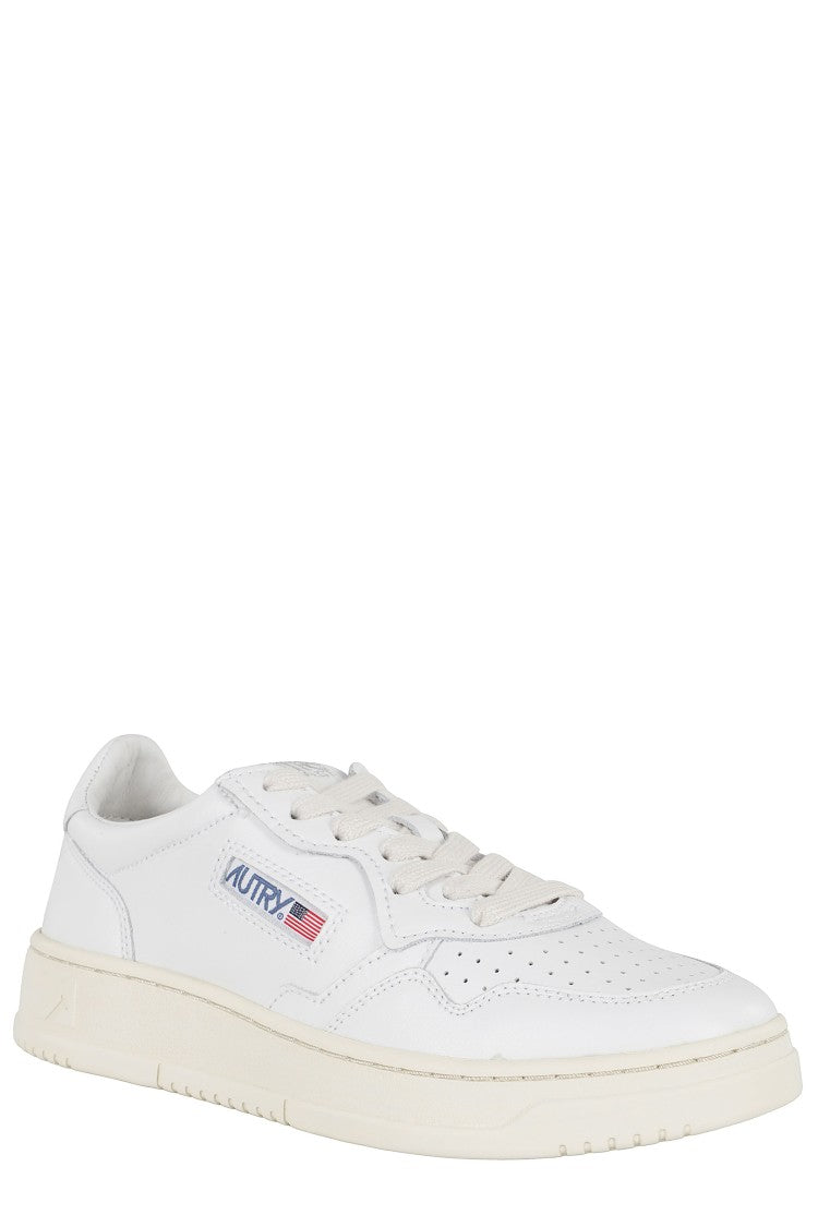 Autry White Medalist Low Leather Sneakers