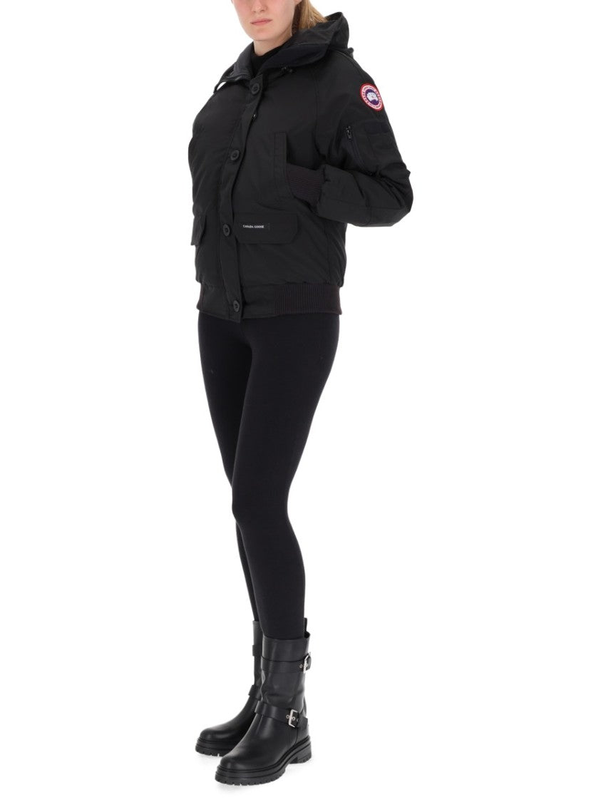 Canada Goose Cropped Black Sports Jacket With Hood