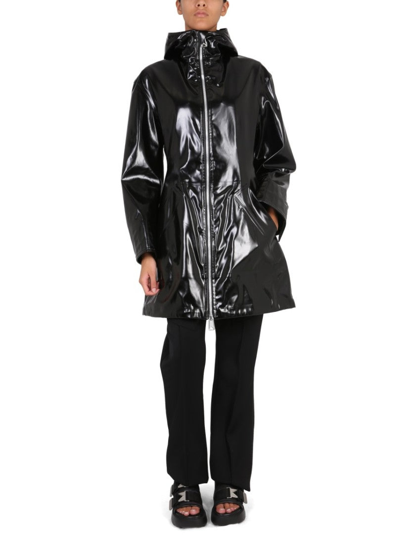 Bottega Veneta High Collar Parka With Attached Hood