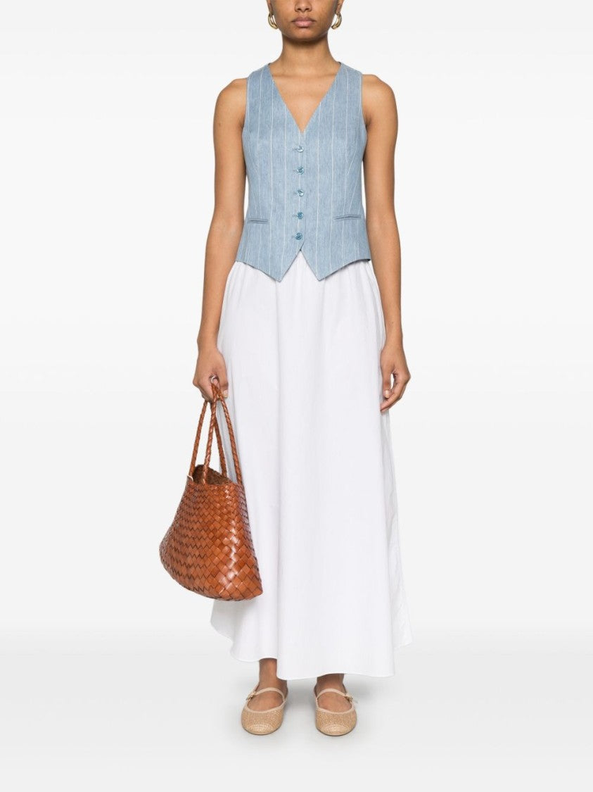 Tagliatore Cerulean Blue Striped Vest