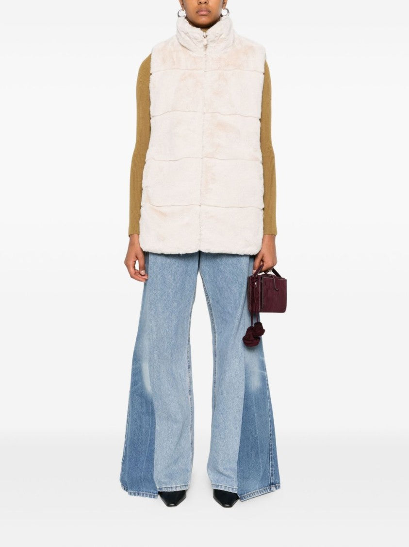 Save The Duck Reversible Beige Jacket With High Collar