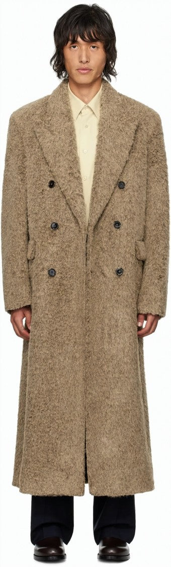 Séfr Double-Breasted Textured Oversized Coat