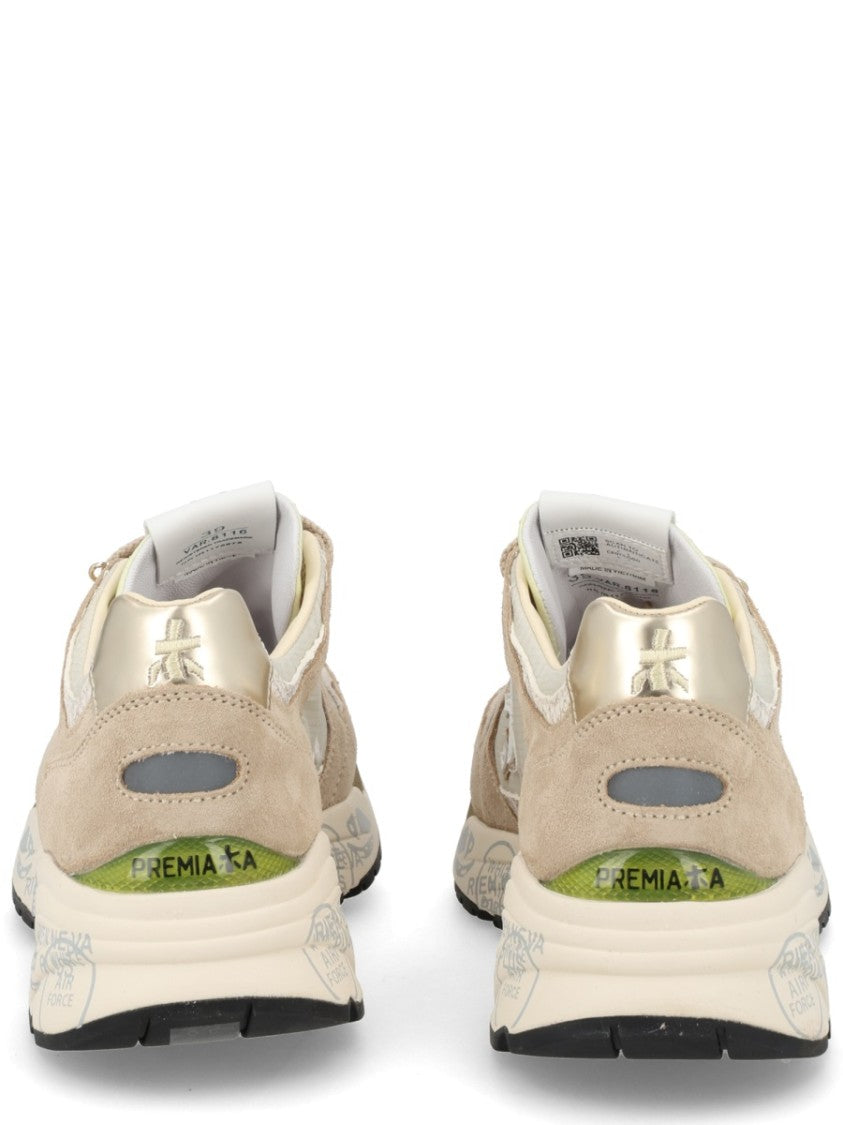 Premiata Mased 8116 Metallic Accent Leather Sneakers