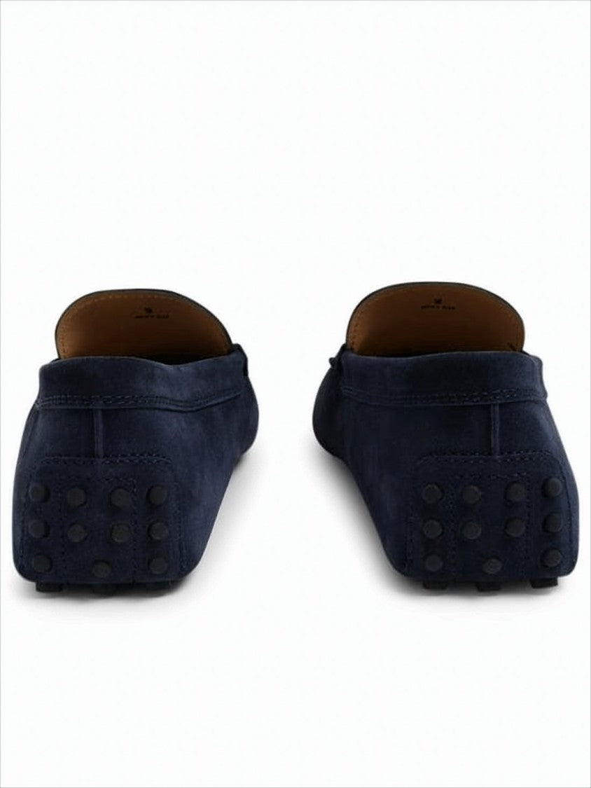 Tod's Suede Penny Loafers With Rubber Pebble Sole
