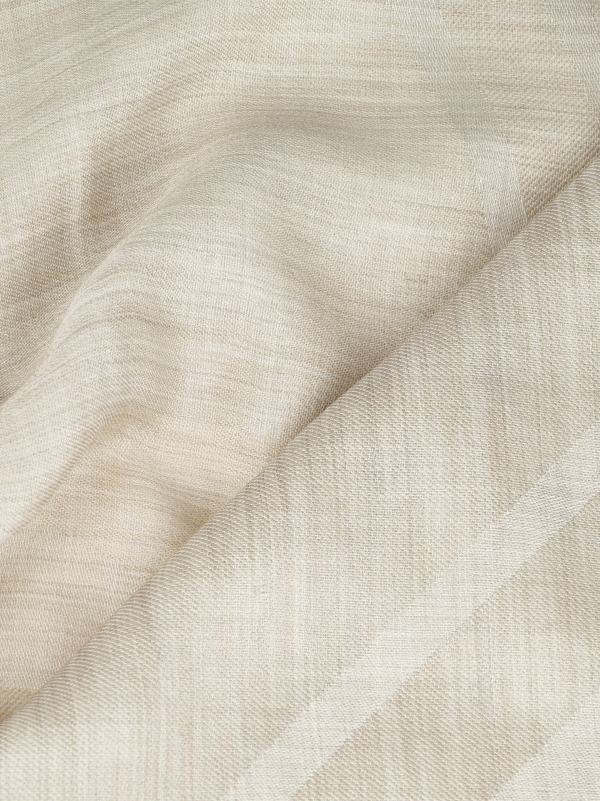 Max Mara Soft Fringe Scarf With Delicate Pattern