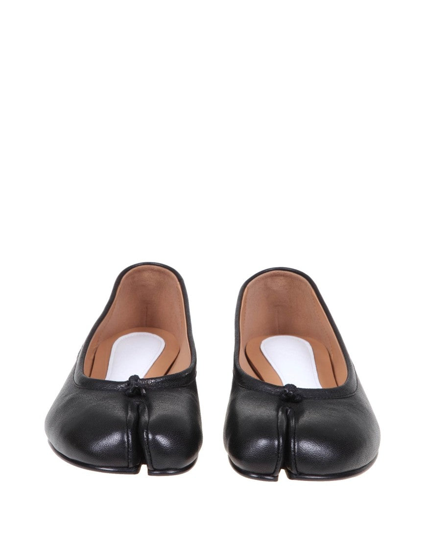 Maison Margiela Black Leather Tabi Ballerina