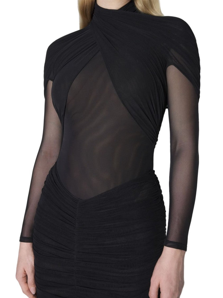 Mugler High Neck Dress
