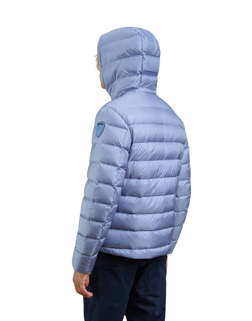Blauer Light Blue Acton Quilted Hooded Polyamide Down Jacket