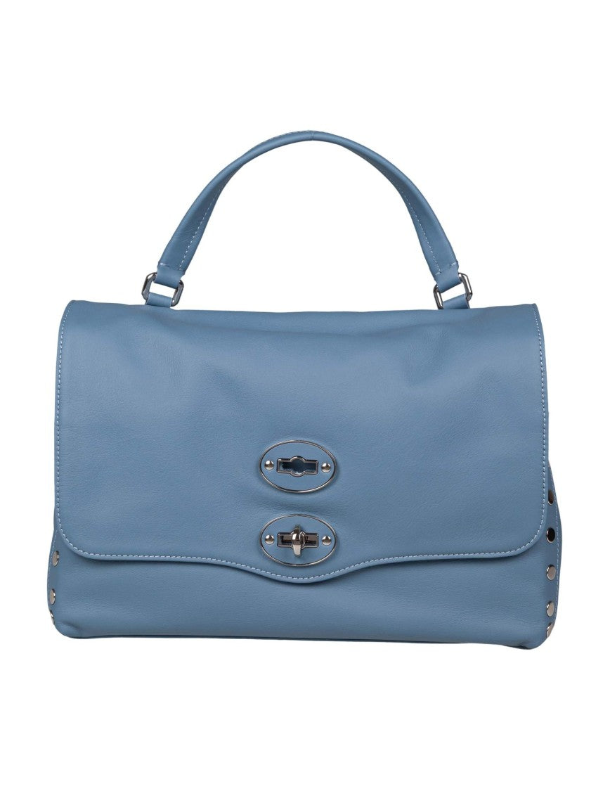Zanellato Saeta S Leather Messenger Bag With Twist Lock