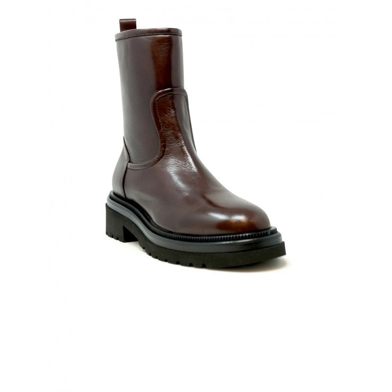 Mara Bini T214 Hester Coffee Brown Leather Ankle Boots