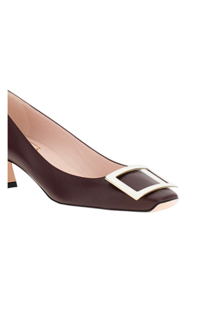 Roger Vivier Pointed Toe Pumps With Square Buckle Detail