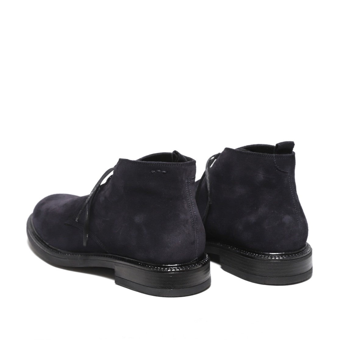 Alexander Hotto Deep Blue Suede Ankle Boot