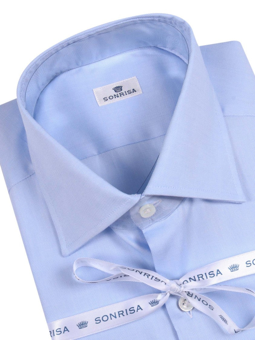 Sonrisa Light Blue Cotton Dress Shirt