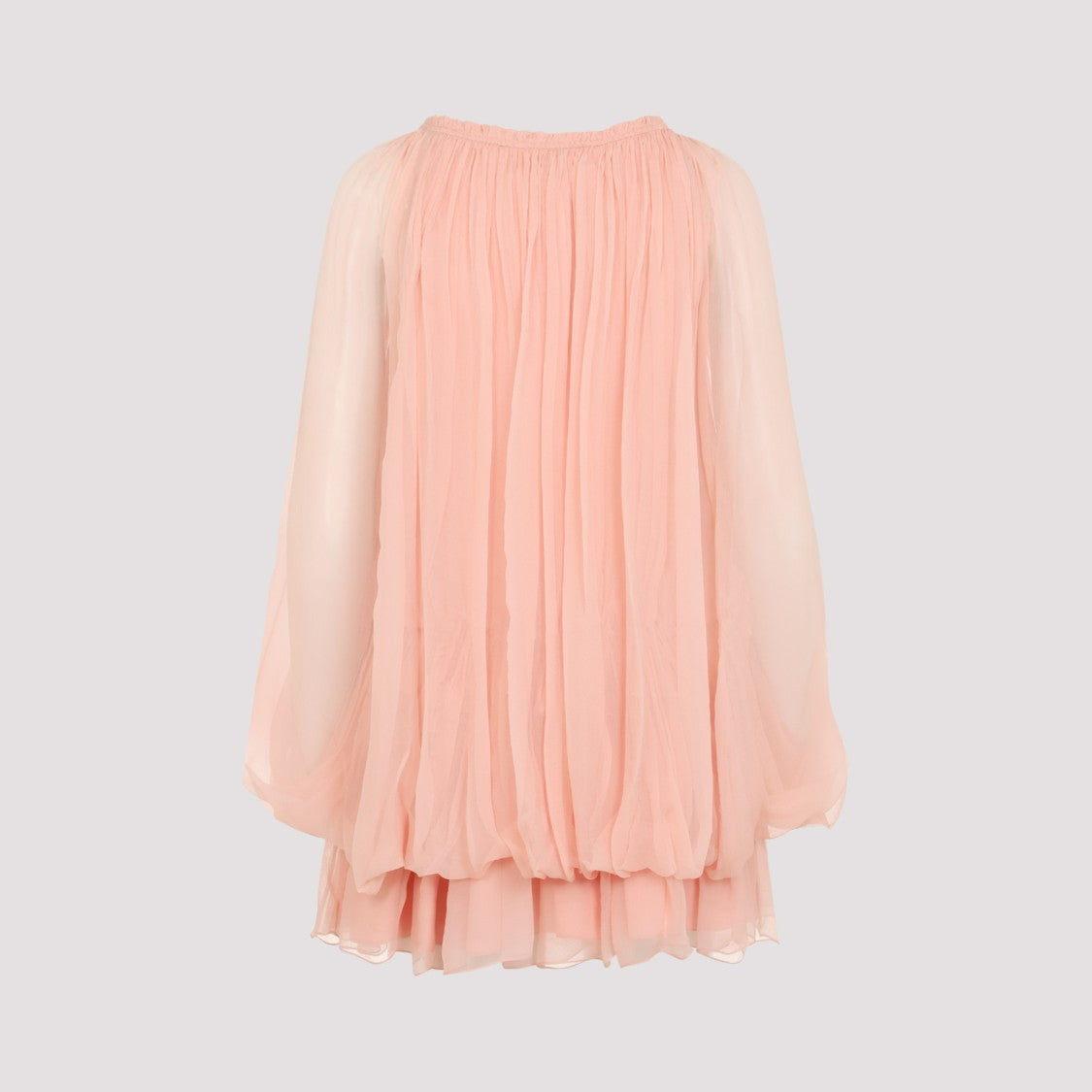 Chloé Silk Dress With Ruffled Waistline