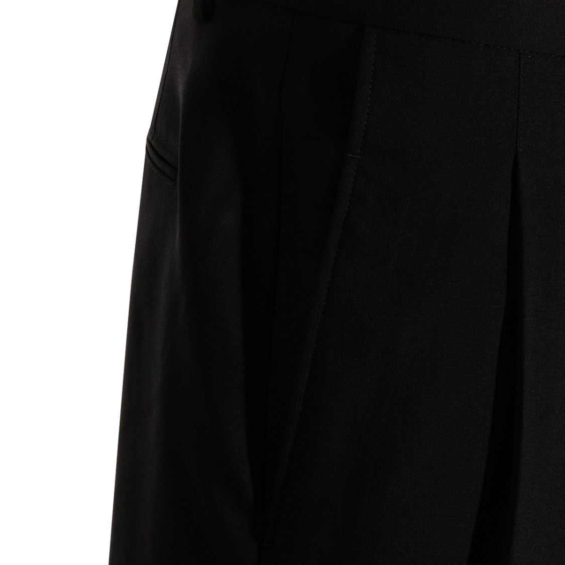 Ami Paris Black Wool Shorts