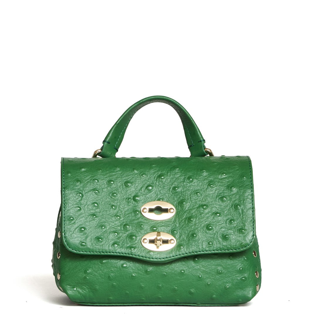 Zanellato Gold Pale Vitello Leather Baby Postina Shoulder Bag