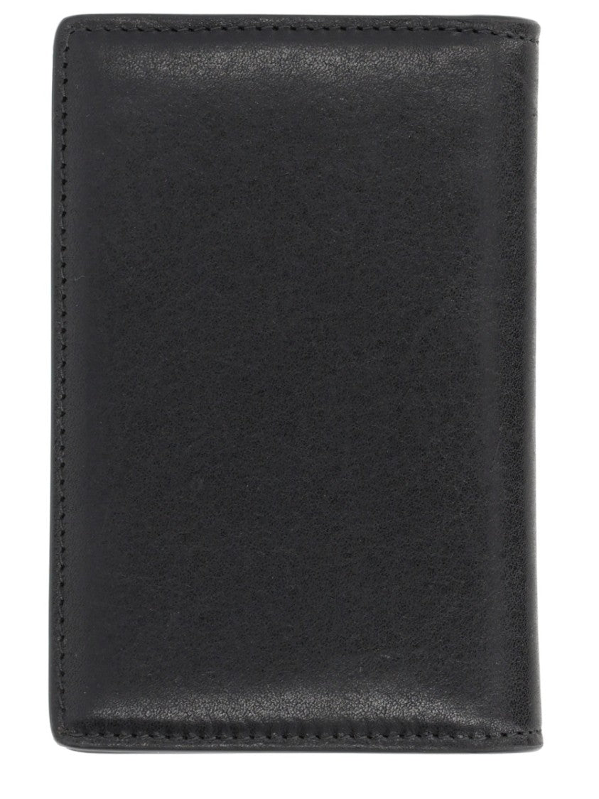 Dolce & Gabbana Neutrals Sleek Metallic Emblem Card Holder