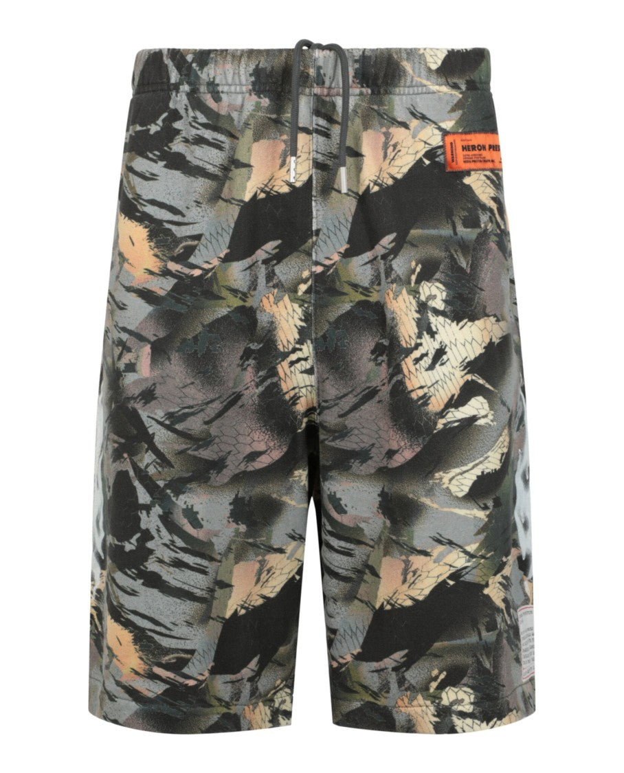 Heron Preston Camo Flaming Sweatshorts