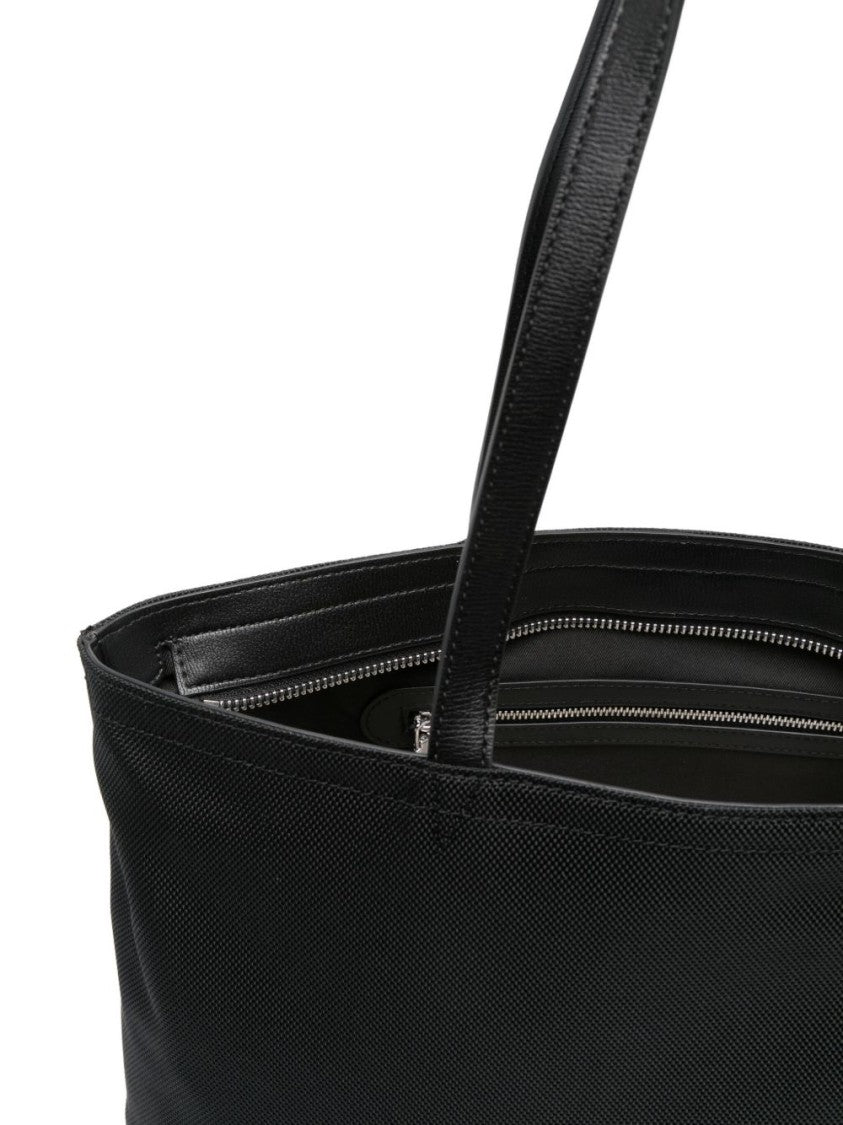 Love Moschino Rectangular Black Shopper Bag With Heart Detail