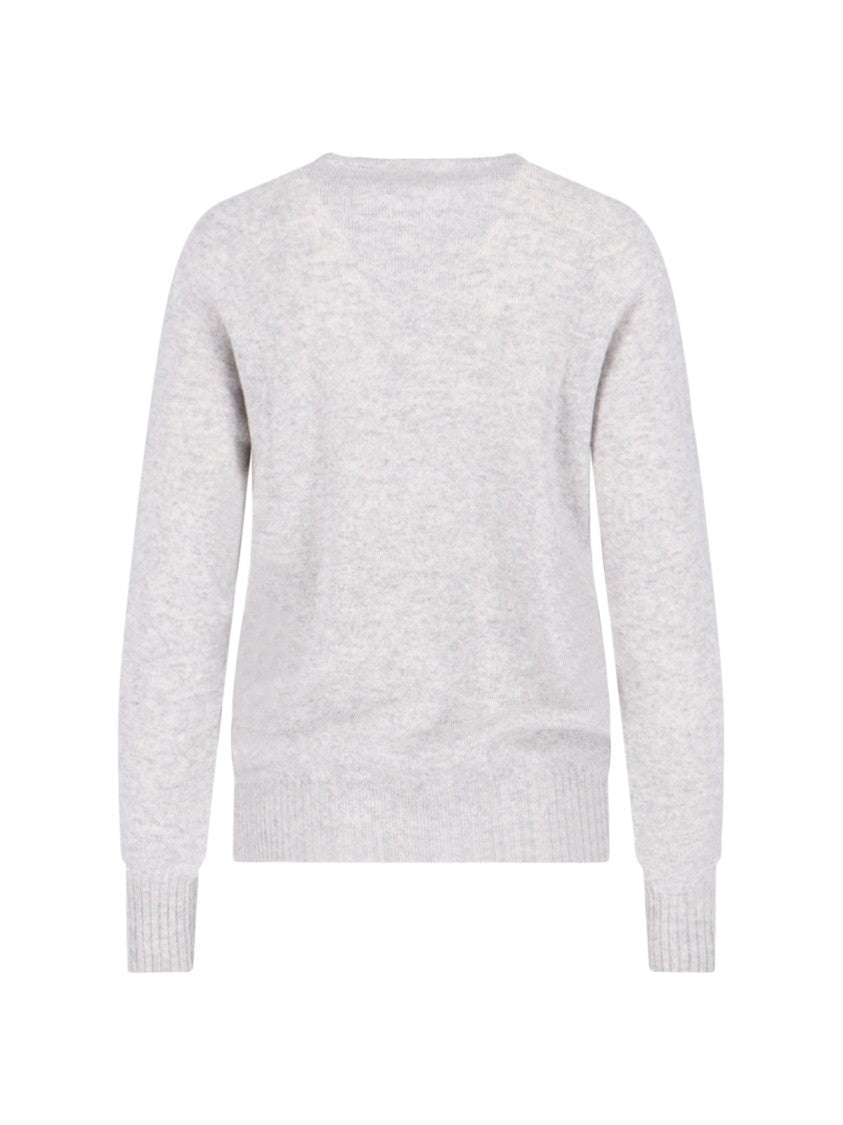 Ma'ry'ya Basic Sweater In Grey Cashmere