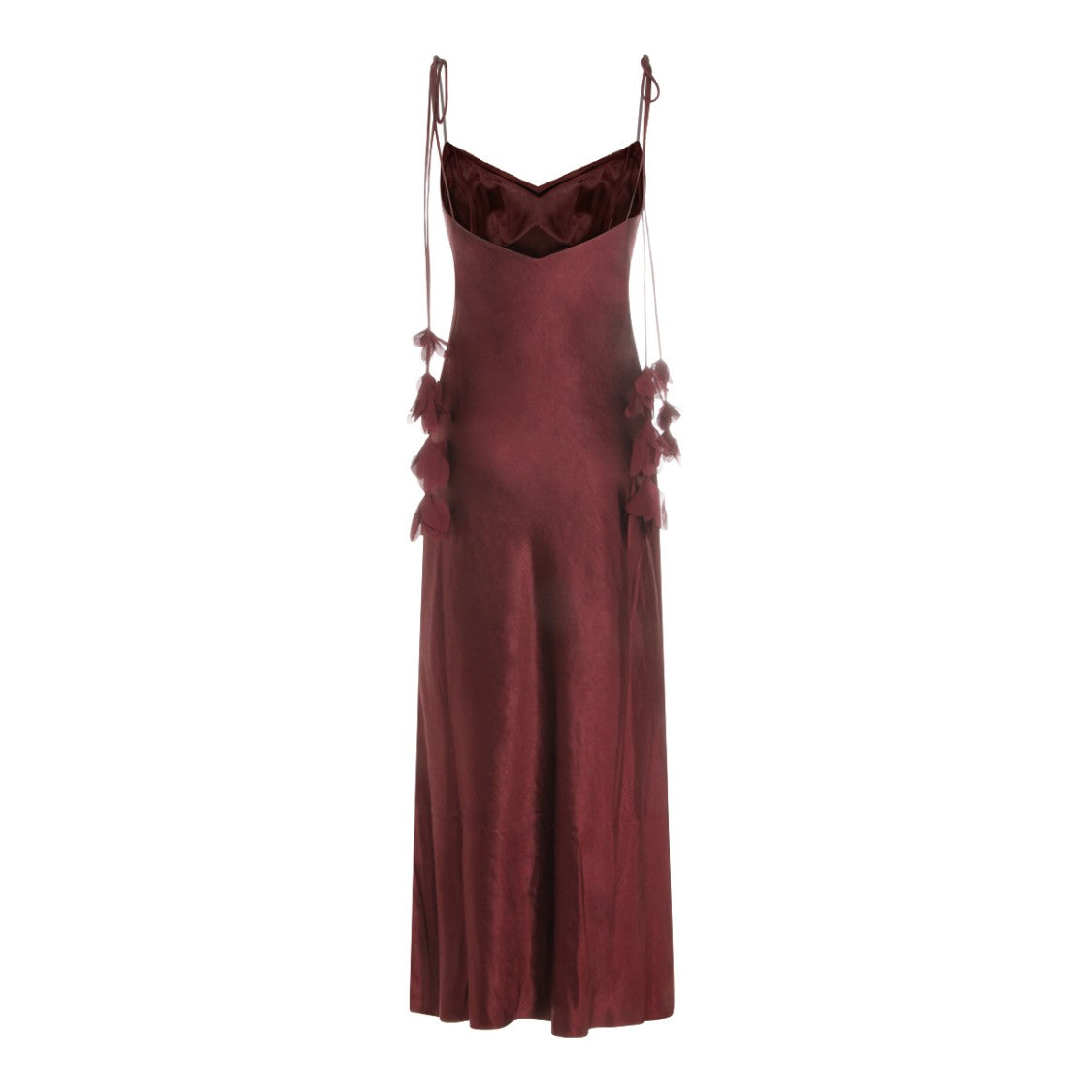 Self-Portrait Burgundy Sleeveless Maxi Dress