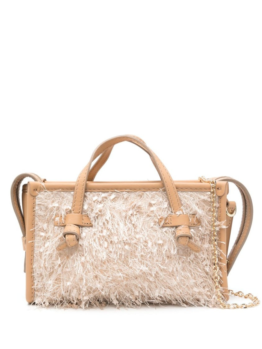 Gianni Chiarini Textured Pink Shopper Bag With Leather Accents